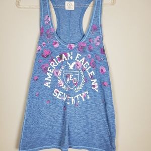 American Eagle Blue Tank L